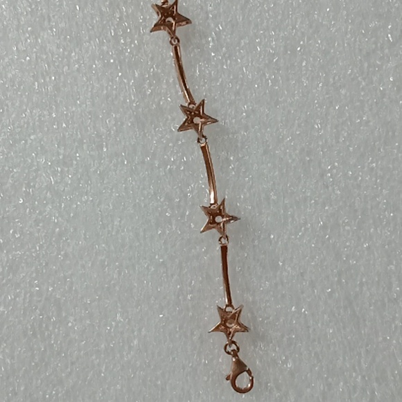 Sterling Silver Stamped, Rose Gold Choker #349 - Picture 8 of 13